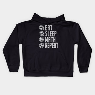 'Eat Sleep Math Repeat' Teacher's Day Gift Kids Hoodie